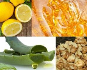 Succo di noci, miele, limone e aloe per la potenza