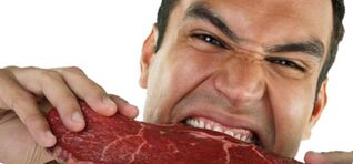 Mangiare carne per un uomo per aumentare la potenza